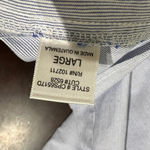 Gibson  Ruffle-Sleeve Dress Size Large Blue Stretch Cotton Photo 4