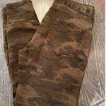 ZARA Women's Camouflage Skinny Jeans Green Size 4 Zip Pocket Detail Photo 0