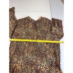 Liz Claiborne Lizsport Leopard Print Button Up Tunic Top Blouse Animal Print Shirt Small Photo 4
