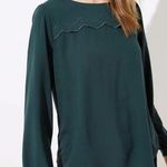 Loft NWT Plus Women’s Eyelet Open Back Keyhole Blouse Dark Green Size 18 Photo 0