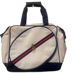 Ralph Lauren  Polo Player Diaper Bag Tote White Navy Red Striped Logo Photo 0