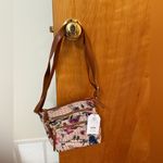 Time And Tru Norah Purse Colorful Floral Flower Crossbody Zip Handbag Bag NWT Blue Photo 1