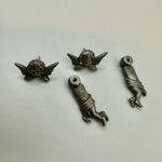 JJ Jonette removable cherub silver tone earrings Photo 4