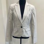 Loft Ann Taylor  Light Gray Pinstripe Blazer Jacket. Size 2 Photo 0