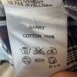 Frank Eileen Shirt Size Medium Blue Plaid Buttonup Long Sleeve Collared Preppy Photo 5