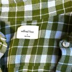 Wilfred Aritzia  Free Plaid Button Down Shirt Blue and Green Size Small Photo 2