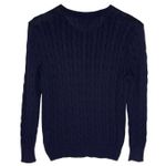 Ralph Lauren POLO  Navy Cableknit Crewneck Pullover Sweater Photo 3