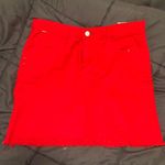 American Threads Red Jean Skirt Photo 0