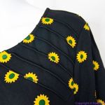 Unique Vintage  X GB Gwynnie Bee‎ Sunflower Black Dress, L Photo 10