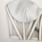 Retrofête Retrofete Lex Top Strapless Corset Bustier White Rhinestone Small NWT Bridal Photo 3