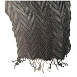 Unbranded Gray/Black/Silver Ombre Textured Shimmer Scarf Black Photo 3