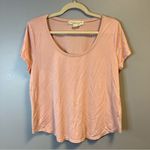 Saltwater Luxe Tee Pastel Pink Scoop Neck Rounded Hem Modal Top Sz XL GUC Photo 0