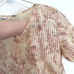 Laura Ashley VINTAGE VTG Cream Beige Pink Floral Cottagecore Midi Tea Dress 12 Photo 2