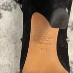 Valentino Garavani Rockstud Boots Mid Calf Suede High Heel Black Size 36.5 Photo 8