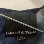 Harlowe $ Graham Harlowe & Graham Navy Scoop Neck Long Sleeve Top size Small Photo 1