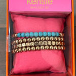 Kensie  Turquoise and Gold Beaded Bracelet Set Photo 0