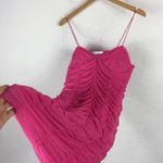 ZARA Pink Ruched Mini Dress Size Large Tulle Corset Bustier Barbie Cocktail Y2K Photo 11
