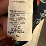 West Kei Floral Navy Blouse with Tie Front Photo 9