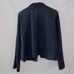 Eileen Fisher Black Stand Collar Swing Open Jacket Blazer size medium Photo 6