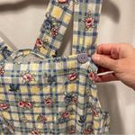 Cute vintage 80’s cottagecore granny floral windowpane jumper skirt mini Yellow Size 1X Photo 7