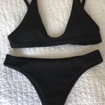 BLACK textured bathing suit Photo 0