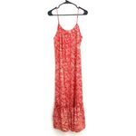 VICI Rafferty Palm Red One Tier Spaghetti Strap Dress Size Medium Photo 7