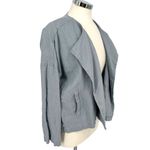 Eileen Fisher Dawn Open Front Organic Linen Jacket Blue Size XS Photo 4