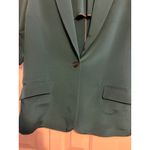 Elizabeth and James  Teal Silk Blend Three Quarter Sleeve Blazer Jacket Size 10 Photo 4