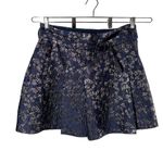 Club Monaco Brocade Mini Skirt Size US 12 Blue Multi Photo 3