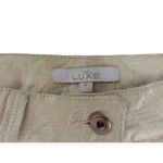 Cache Luxe Gold Metallic Jacquard Banded Bottom Skirt Textured New $158 NWT Photo 4