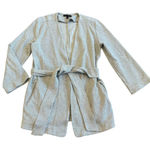 Banana Republic Cotton Blend Grey Open Front Cardigan Sweater Belted Size Medium Photo 0