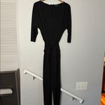 Ralph Lauren Classic Black Jumpsuit Tapered Belted Pockets 3/4 Sleeve Cocktail Photo 3