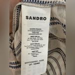 Sandro Striped Guipure Lace Trim Short Top Blouse Size 4 Small EUC Photo 8