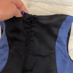 Andrew Marc Black & Blue Sleeveless Sheer Zip Back Elastic Waist Mini Dress S Photo 6