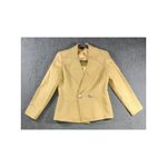 Ellen Tracy  Blazer Jacket Women 4 Petite Double Breasted Butter Yellow Photo 1