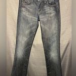 7 For All Mankind Straight Leg Jewel Embellished Back Pockets Size 24 Jeans Photo 0
