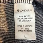 Love Culture  Large Navy Blue V-Neck Tabbed Sleeves Drawstring Waistband Shirt Photo 7