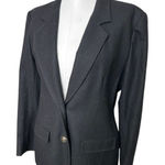 Pendleton Vintage  Wool Blazer Women's sz 12 Black Gold Buttons Preppy Academia Photo 0