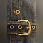 Liz Claiborne Vintage 90s Blue Denim Romper with Belt and Collar Photo 5