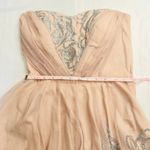 Teeze Me Lace/Mesh Strapless Glitter Homecoming Mini Dress - Blush Pink - 7 Photo 8