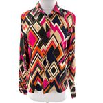 Vilagallo Kora Bonn geometric print top sz 38 Pink Photo 2
