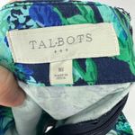 Talbots Pencil Skirt Womens 16 Blue Green Floral Garden Office Feminine Chic Photo 4