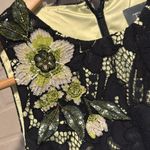 Theia dress Black Green Lace Floral Dress sequins embellished NEW 6 Photo 7