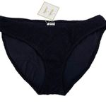 ANDIE Mindy x Swim The Bikini Bottom Popcorn Textured Black Size Large NEW Photo 0