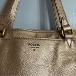 Fossil  Rose Gold Leather Shoulder and Tote Bag Photo 4