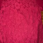 Loft Ann Taylor 3/4 Sleeve Lace front shirt in Cranberry Color size small Photo 1