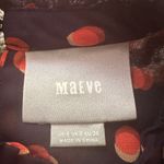 Anthropologie Maeve navy blue & orange polka dot sheer top size 4 Photo 6