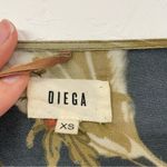 Diega Blue Green Tropical Print Faux Wrap Midi Dress Womens XS Beachy Vacation Photo 3