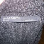ALLSAINTS cozy alpaca wool blend drape front charcoal sweater Photo 3