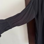 ALC Frank A.L.C. | Black Paulina Top Oversized Cuff Popover Shirt Blouse | Size 6 Boho Photo 5